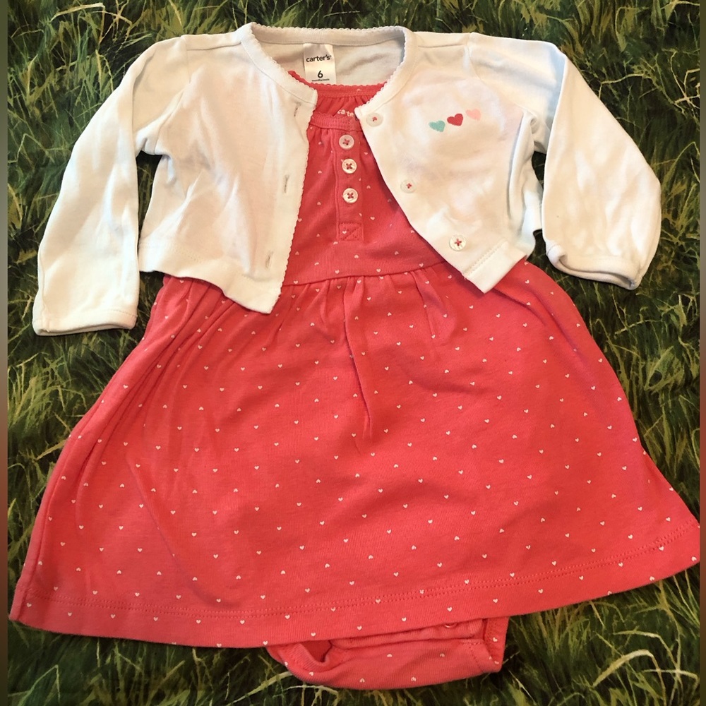 Baby Dress with matching sweater 6M